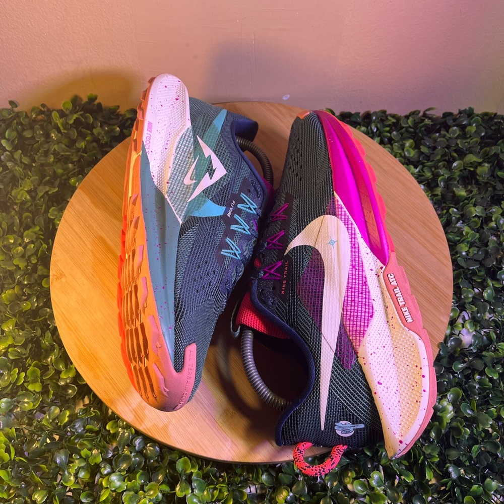 NIKE REACTX PEGASUS TRAIL 5 “ VIVID GRAPE GREEN FROST “ WOMENS SZ 9.5 DV3865-401 - Picture 6 of 9